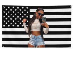 Custom BLACK USA Flag