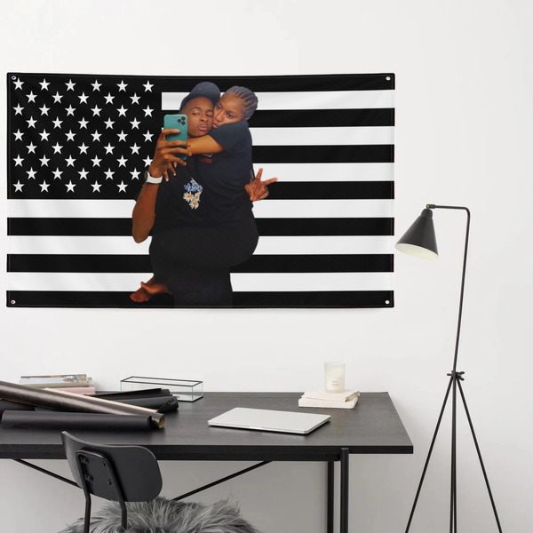 Custom BLACK USA Flag