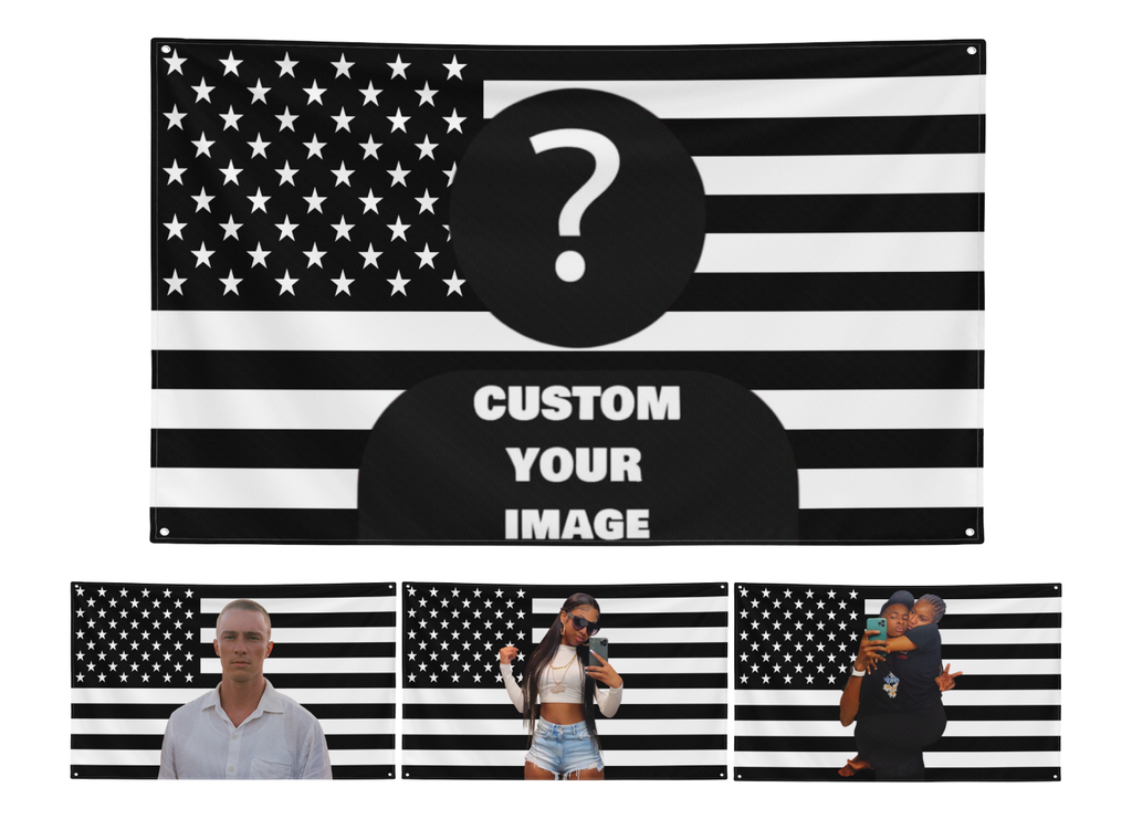 Custom BLACK USA Flag